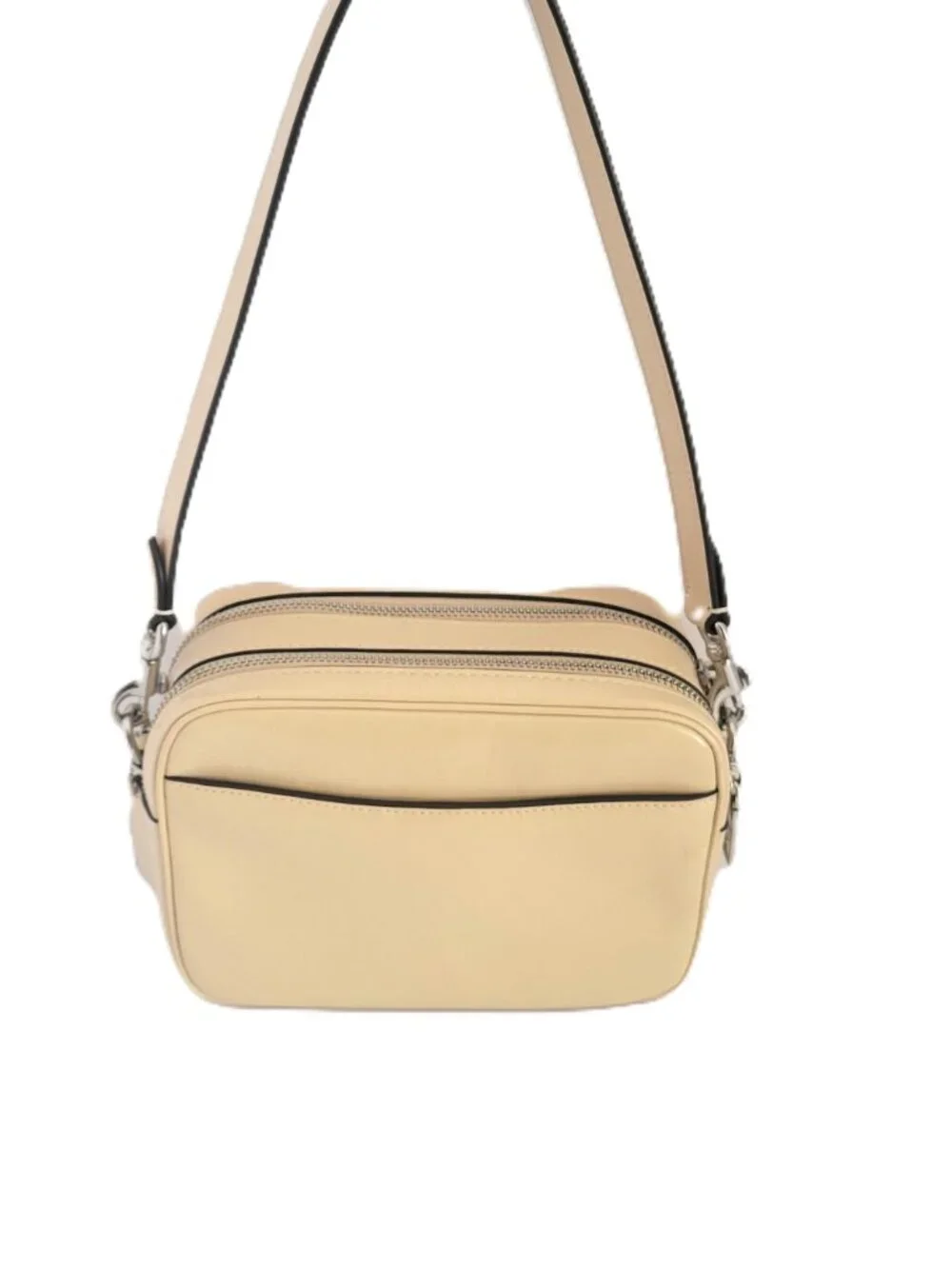 Coach CEK70 Mini Carey Crinkle Leather Crossbody Bag Handbag Ivory
